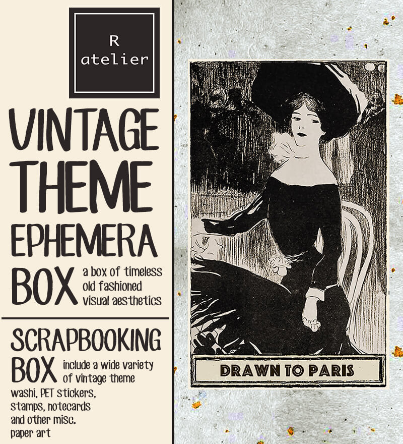 Drawn to Paris Scrapbooking Ephemera Box