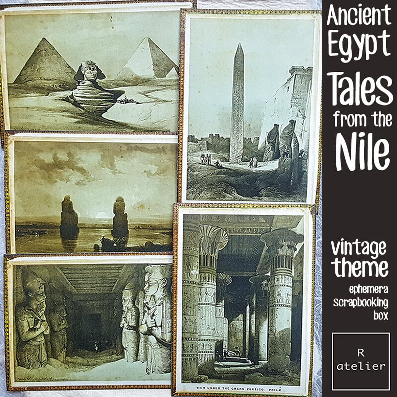 Tales from the Nile Ephemera Junk Journal Scrapbooking Box