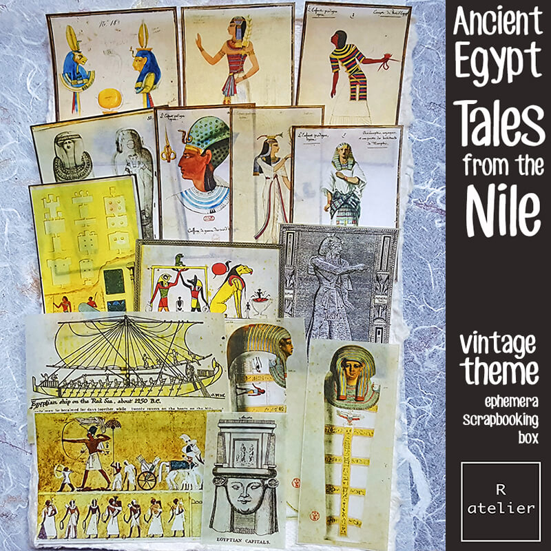 Tales from the Nile Ephemera Junk Journal Scrapbooking Box