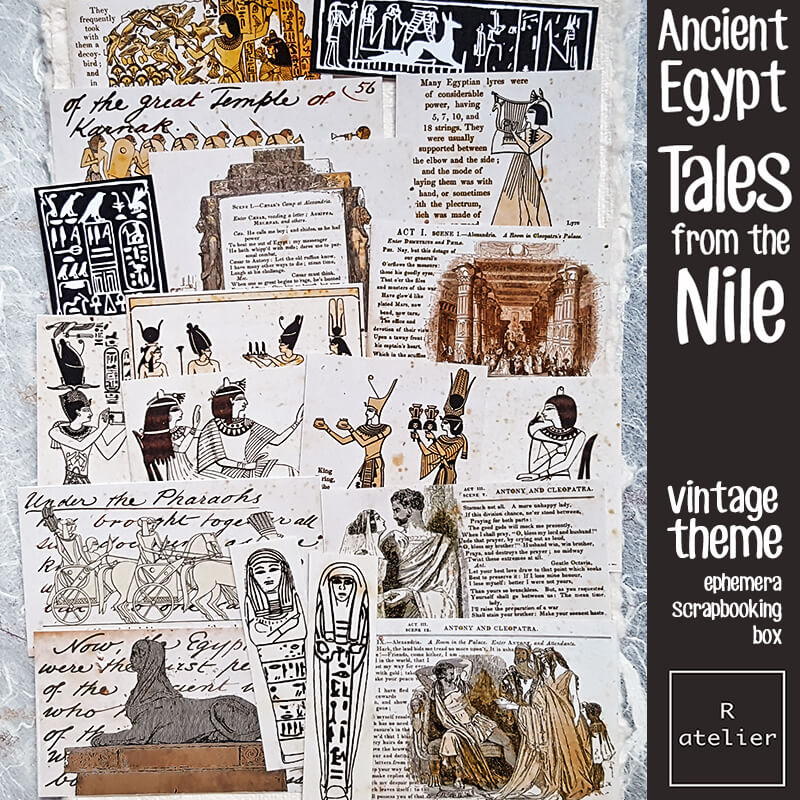 Tales from the Nile Ephemera Junk Journal Scrapbooking Box