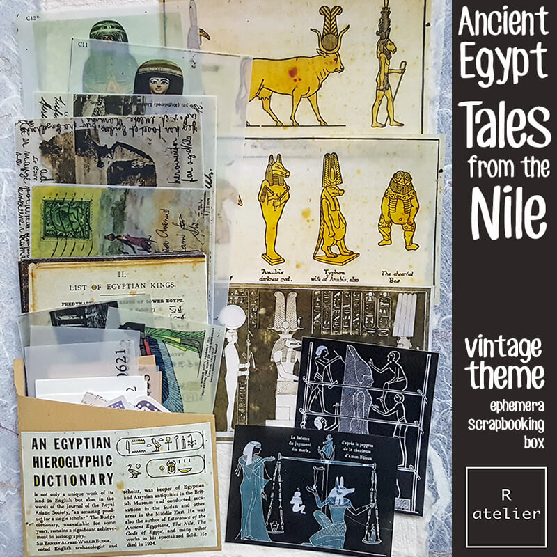 Tales from the Nile Ephemera Junk Journal Scrapbooking Box