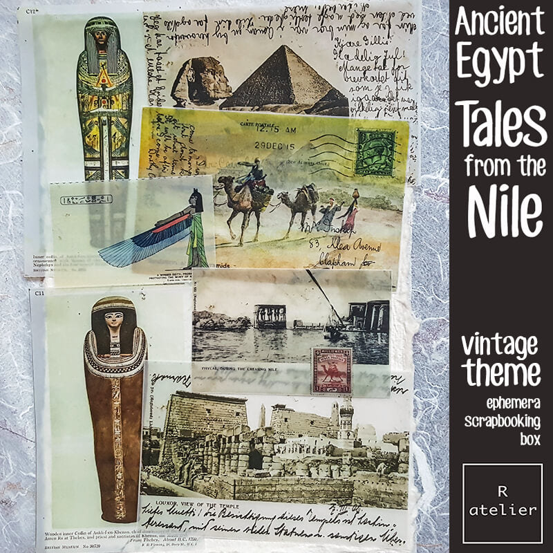 Tales from the Nile Ephemera Junk Journal Scrapbooking Box