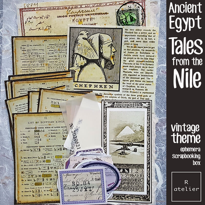 Tales from the Nile Ephemera Junk Journal Scrapbooking Box