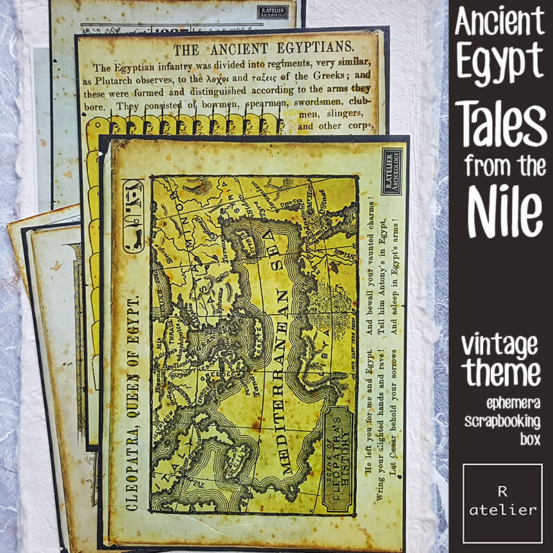 Tales from the Nile Ephemera Junk Journal Scrapbooking Box