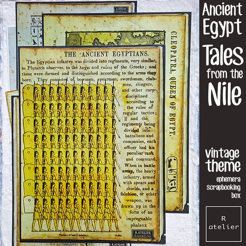 Tales from the Nile Ephemera Junk Journal Scrapbooking Box