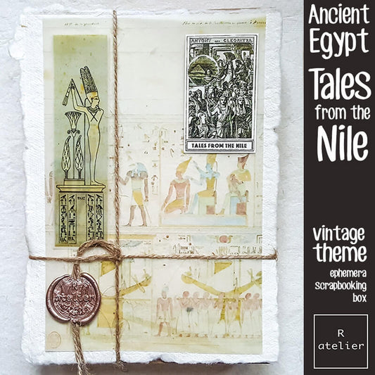 Tales from the Nile Ancient Egypt Ephemera Junk Journal Scrapbooking Box