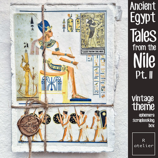 Ancient Egypt Tales from the Nile (2) Ephemera Junk Journal Scrapbooking Box