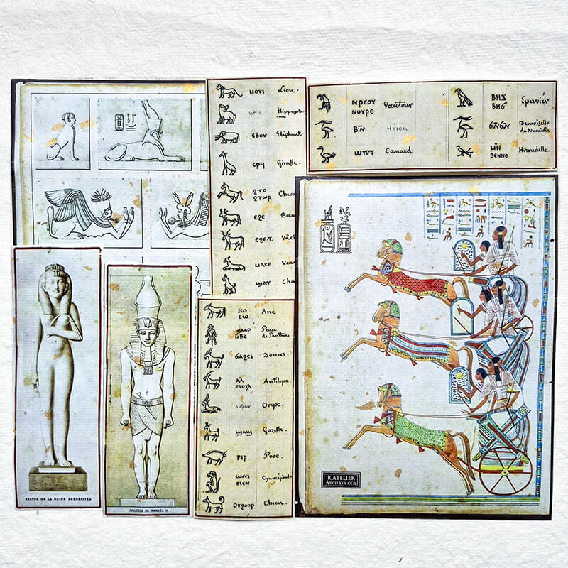 Ancient Egypt Tales from the Nile (2) Ephemera Junk Journal Scrapbooking Box