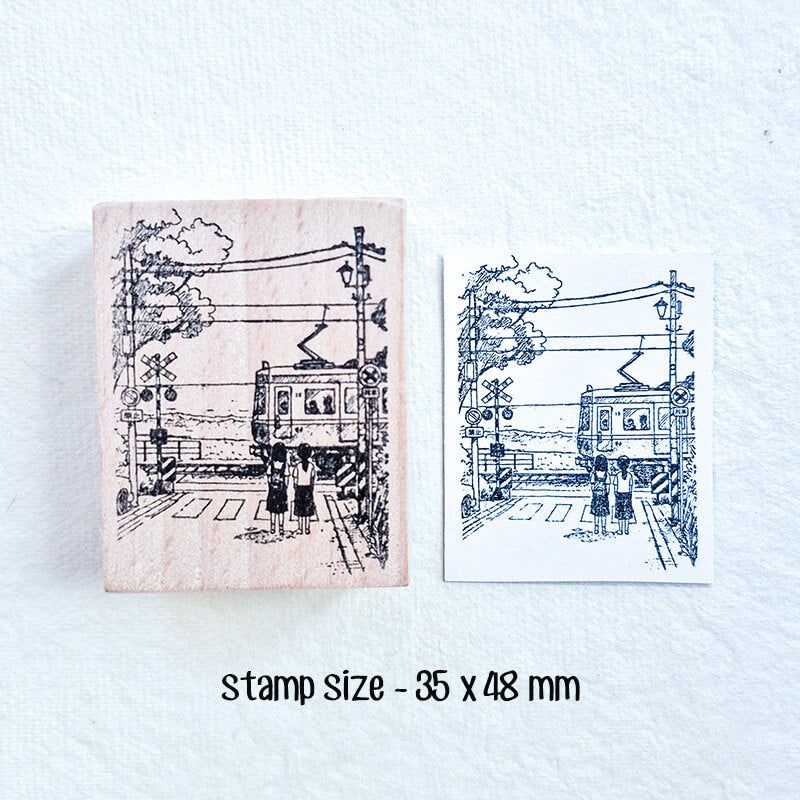Daily Life Travelogue Scrapbooking Wooden Stamp