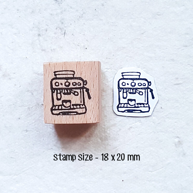 Espresso Coffee Lovers Mini Scrapbooking Wooden Stamp