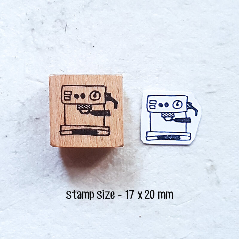 Espresso Coffee Lovers Mini Scrapbooking Wooden Stamp