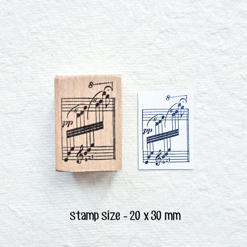 Musical Notation Erik Satie Franz Liszt Scrapbooking Wooden Stamp