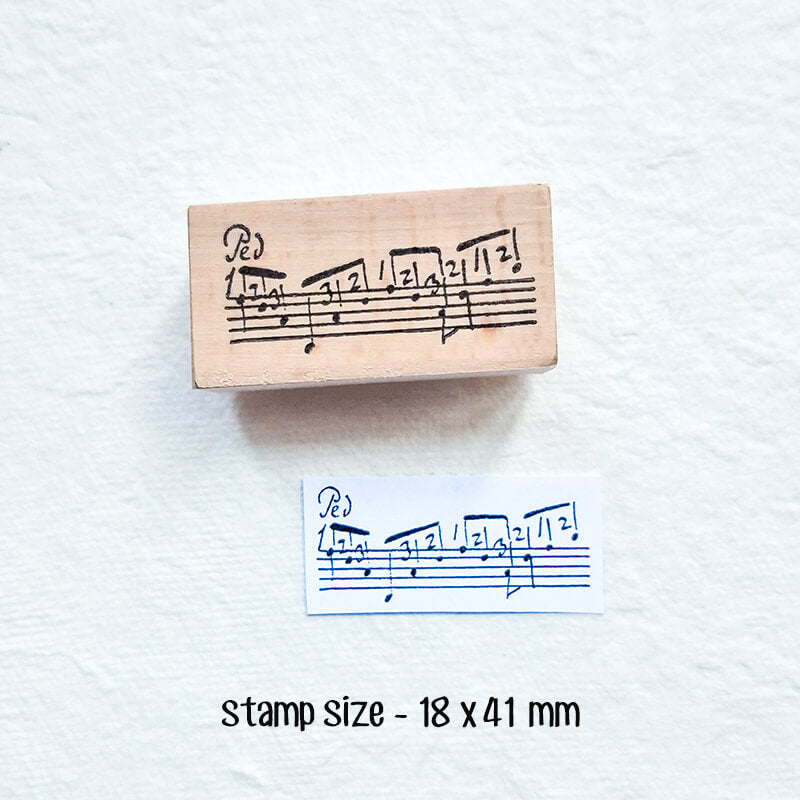 Musical Notation Erik Satie Franz Liszt Scrapbooking Wooden Stamp