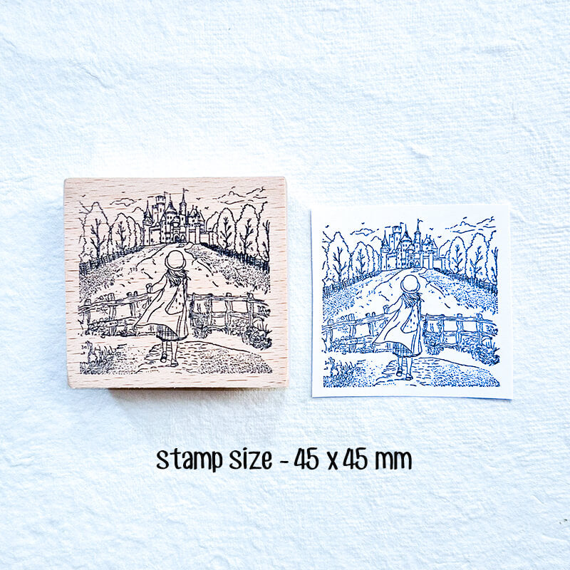 Daily Life Travelogue Scrapbooking Wooden Stamp