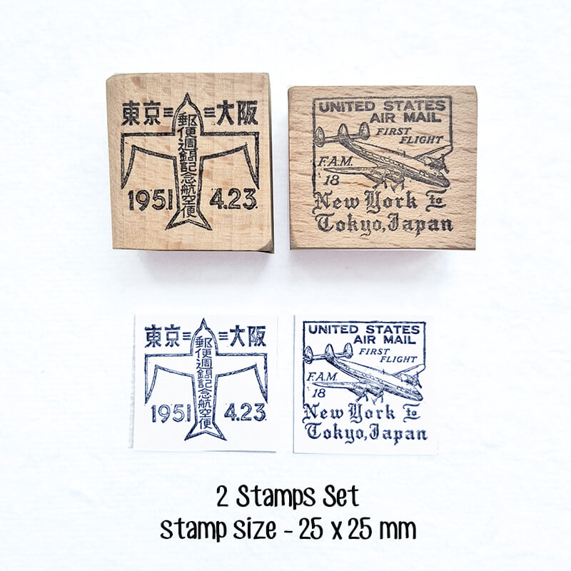 Commemorative 1st Flight Air Mail Postmarks Scrapbooking Wooden Stamp