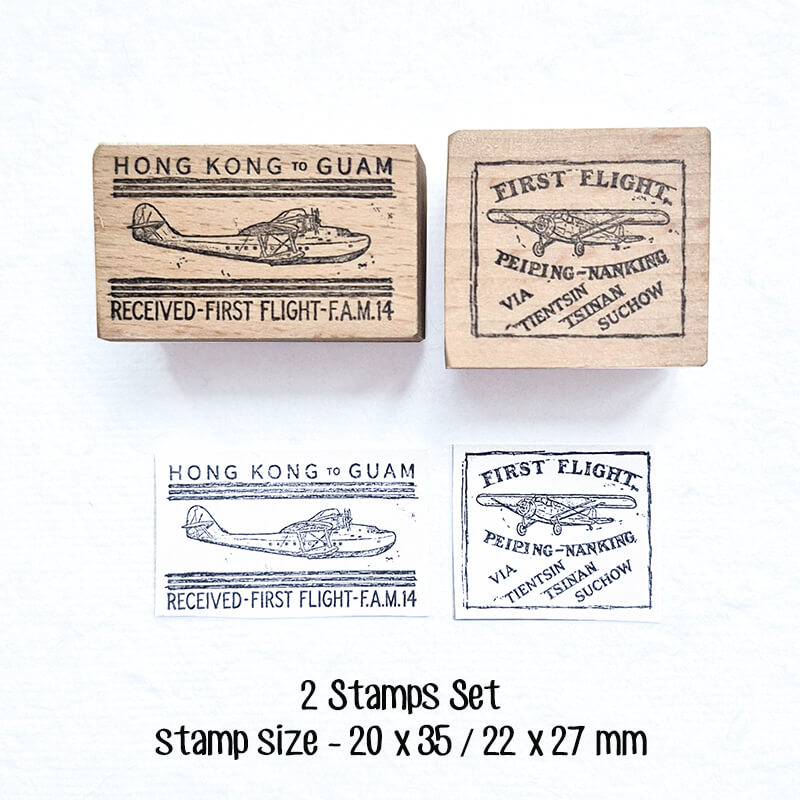 Commemorative 1st Flight Air Mail Postmarks Scrapbooking Wooden Stamp