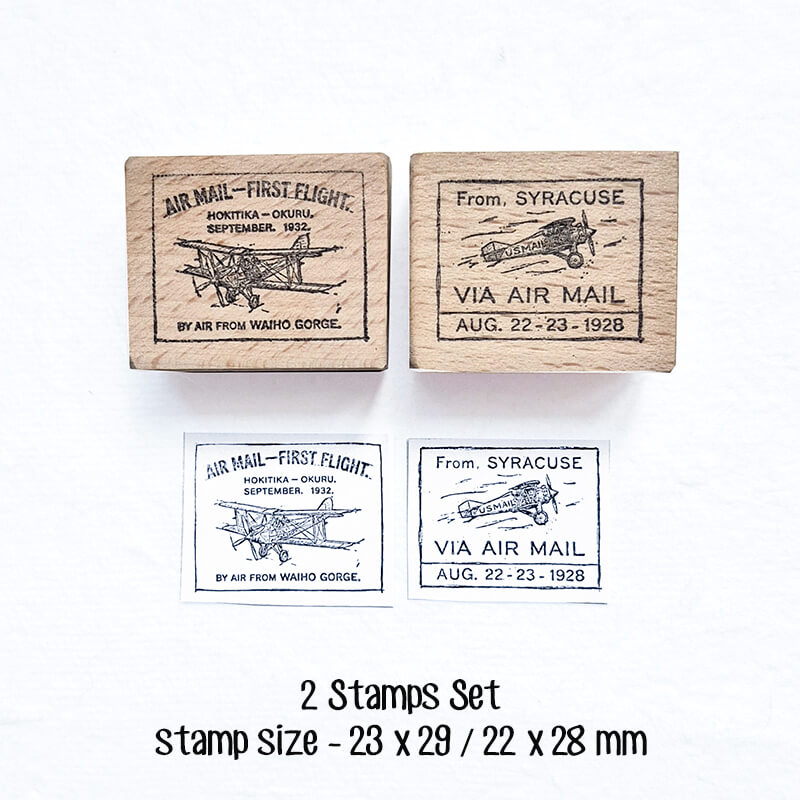 Commemorative 1st Flight Air Mail Postmarks Scrapbooking Wooden Stamp
