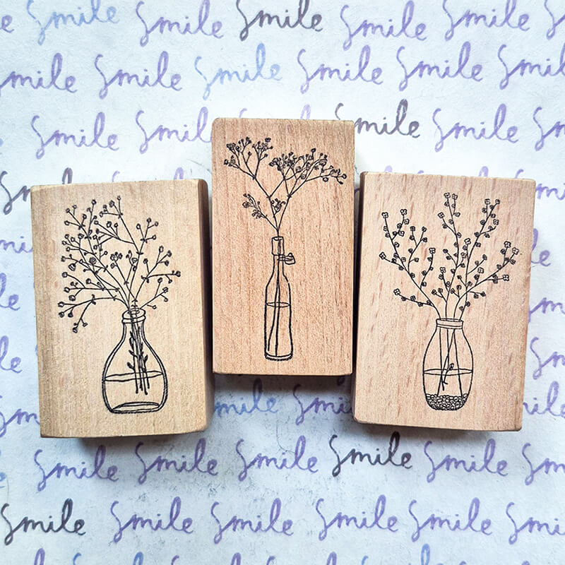 Flower Bouquet Floral Arrangement Scrapbooking Wooden Stamp