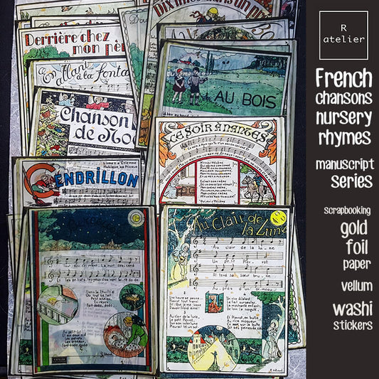 French Nursery Rhymes Chansons Music Manuscript Series