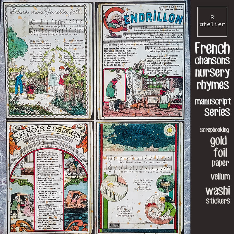 French Nursery Rhymes Chansons Music Manuscript Series