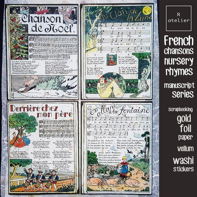 French Nursery Rhymes Chansons Music Manuscript Series