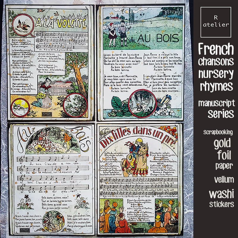 French Nursery Rhymes Chansons Music Manuscript Series