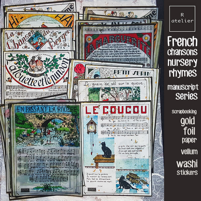 French Nursery Rhymes Chansons Music Manuscript Series