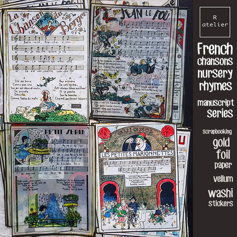 French Nursery Rhymes Chansons Music Manuscript Series