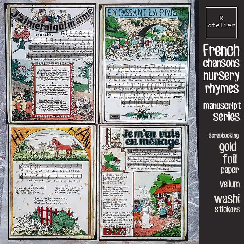 French Nursery Rhymes Chansons Music Manuscript Series