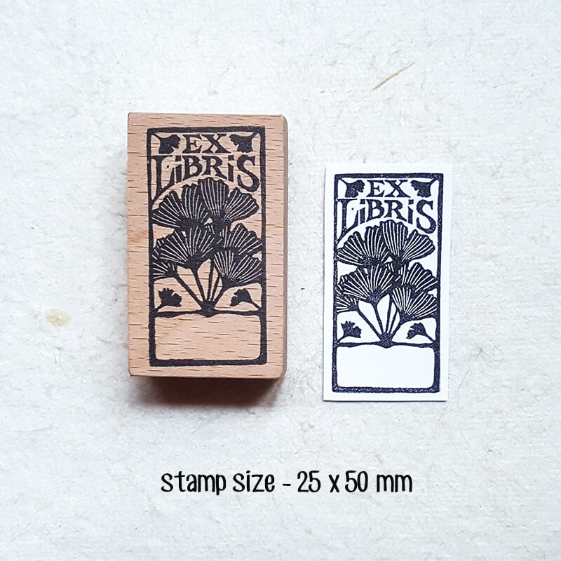 Bookplate Ex Libris Library Card Book Lovers Scrapbooking Wooden Stamp