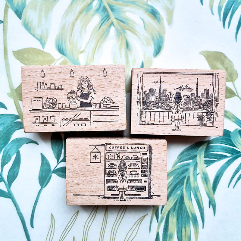 Daily Life Me Time Scrapbooking Wooden Stamp