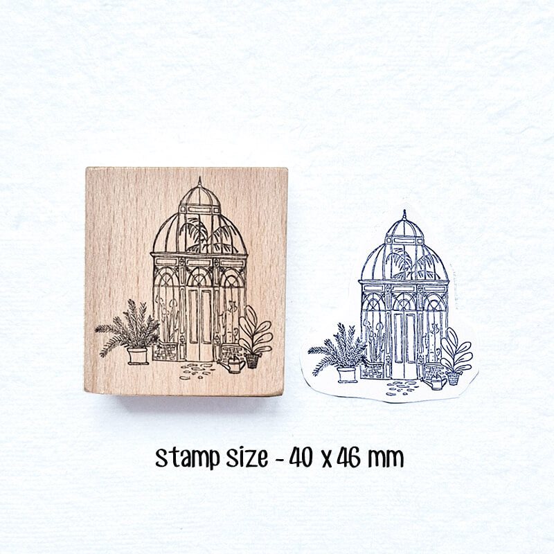 Plant Lovers Botanical Scrapbooking Wooden Stamp