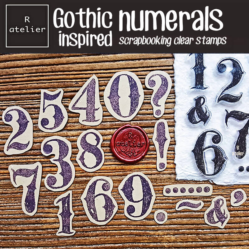 Gothic Inspired Alphabet Scrapbooking Clear Stamps