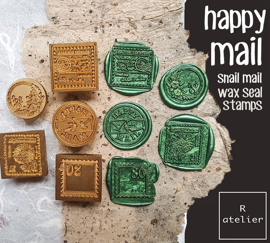 Happy Mail Snail Mail Wax Seal Stamps