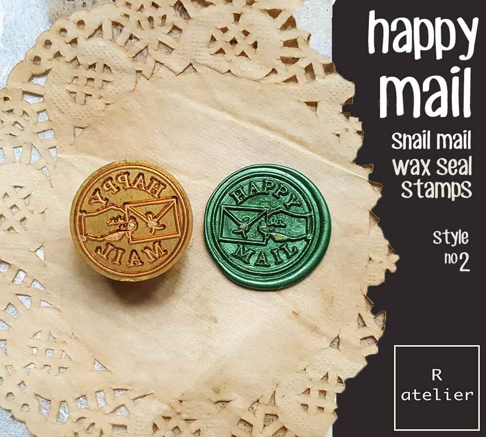 Happy Mail Snail Mail Wax Seal Stamps