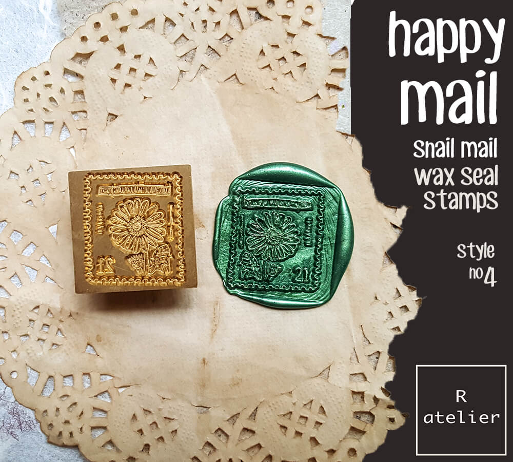 Happy Mail Snail Mail Wax Seal Stamps