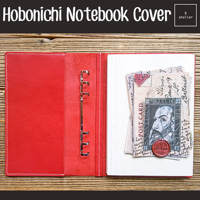 R.atelier Hobonichi A5 Leather Notebook Folio Cover (with detachable ring mechanism)