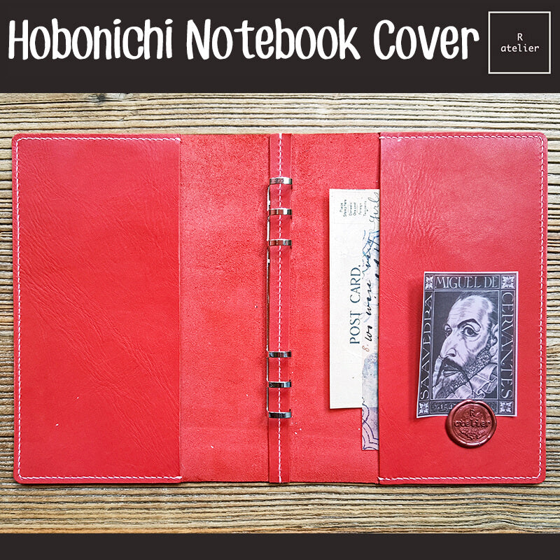 R.atelier Hobonichi A5 Leather Notebook Folio Cover (with detachable ring mechanism)