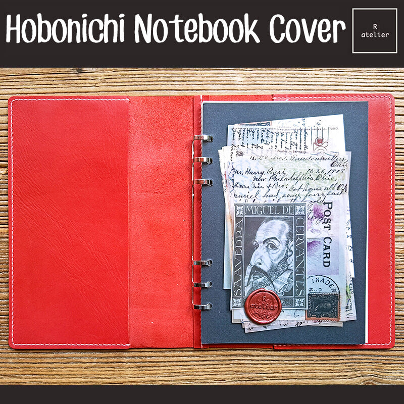 R.atelier Hobonichi A5 Leather Notebook Folio Cover (with detachable ring mechanism)