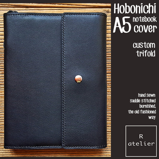 R.atelier Hobonichi Techo A5 Cousin Leather Trifold Notebook Folio Cover