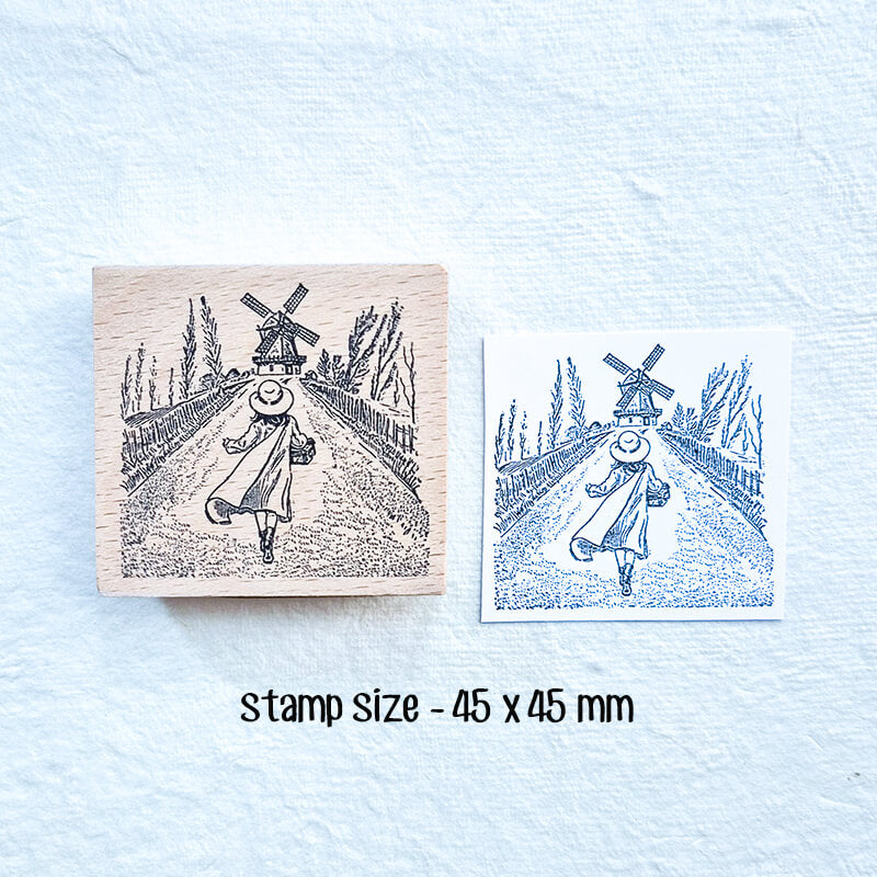 Daily Life Travelogue Scrapbooking Wooden Stamp