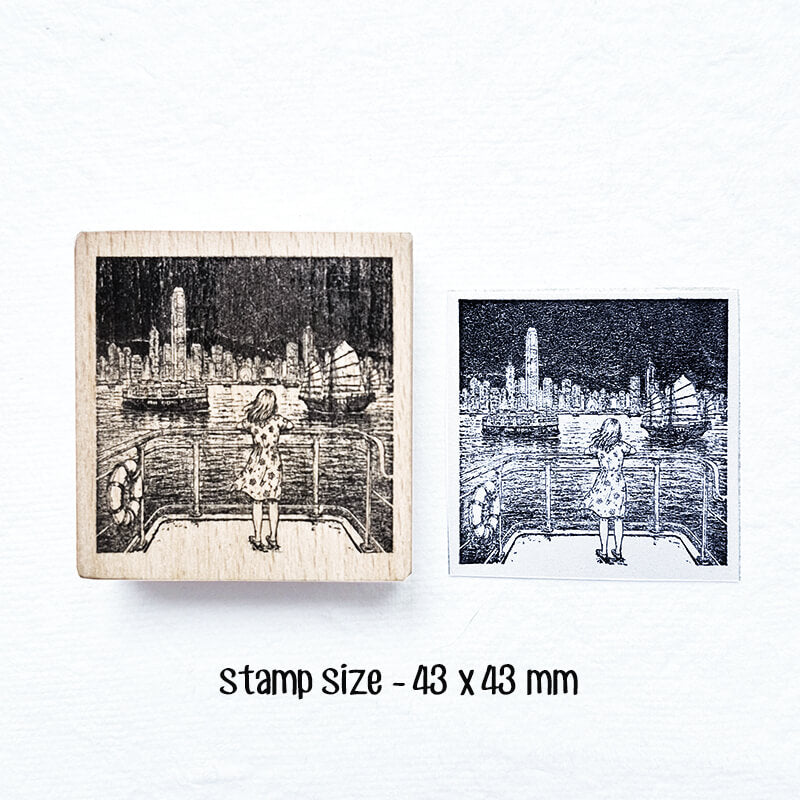 Adventure China Travelogue Scrapbooking Wooden Stamp