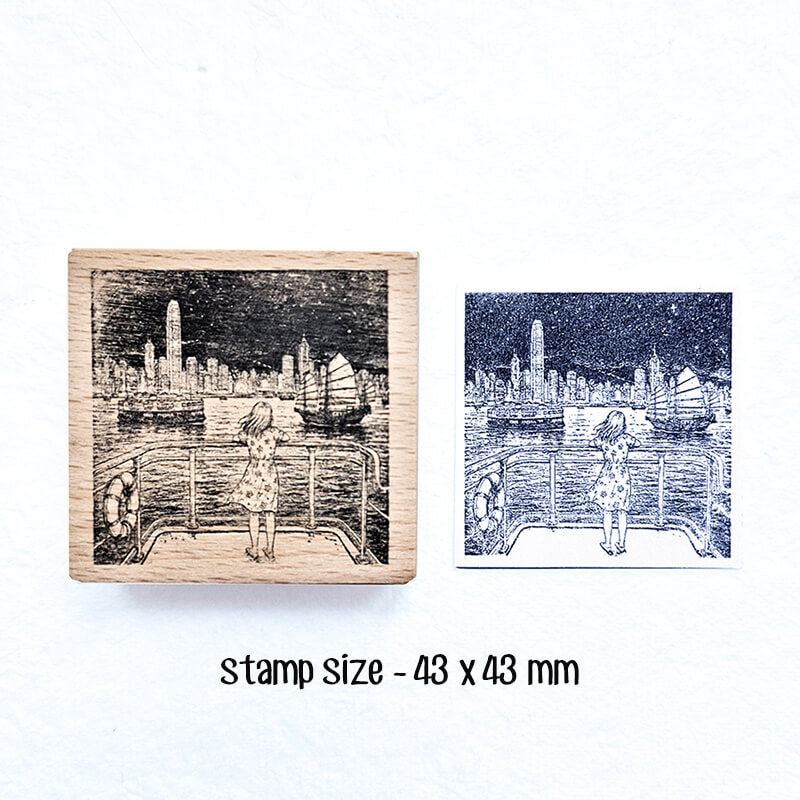 Adventure China Travelogue Scrapbooking Wooden Stamp