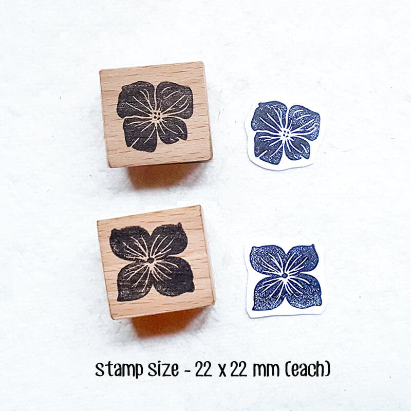 Summer Floral Flower Petals Scrapbooking Wooden Stamp