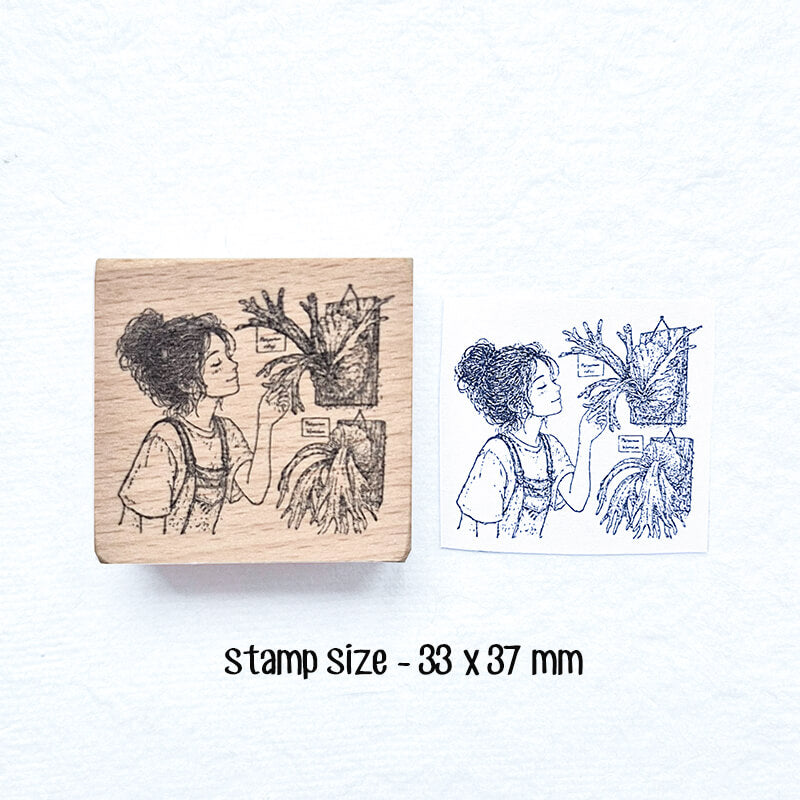 Daily Life Chill Time Reading Library Scrapbooking Wooden Stamp