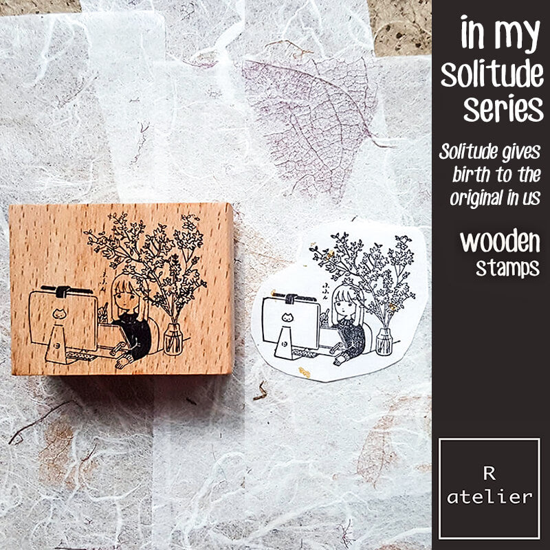 In My Solitude Series Junk Journal Scrapbooking Wooden Stamps