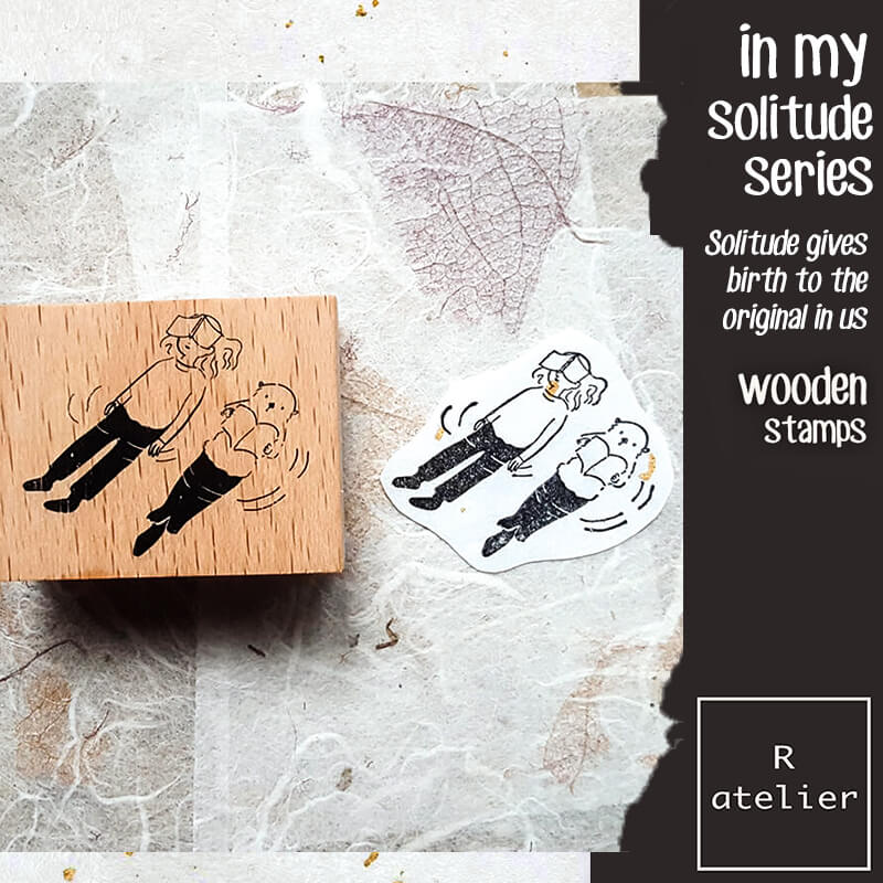 In My Solitude Series Junk Journal Scrapbooking Wooden Stamps