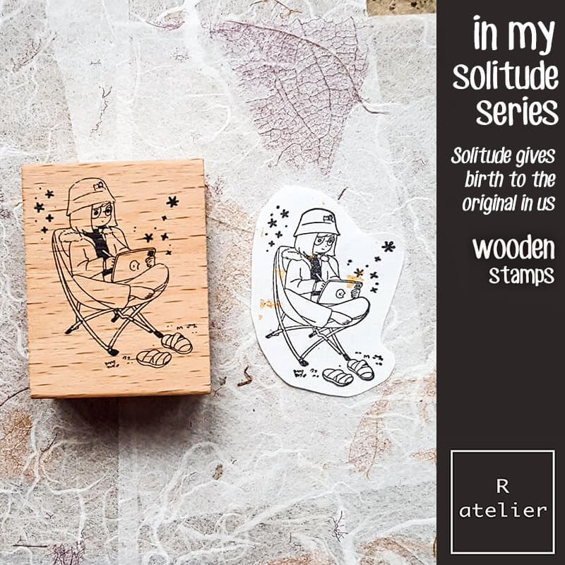 In My Solitude Series Junk Journal Scrapbooking Wooden Stamps