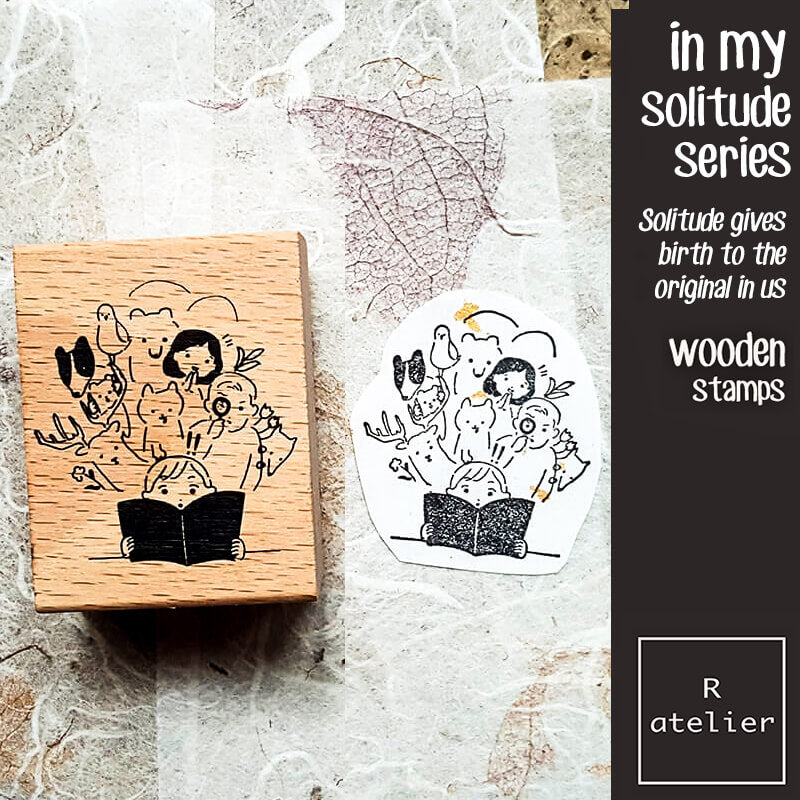 In My Solitude Series Junk Journal Scrapbooking Wooden Stamps