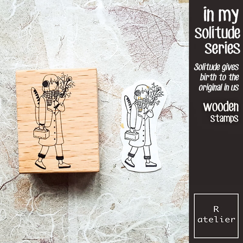 In My Solitude Series Junk Journal Scrapbooking Wooden Stamps